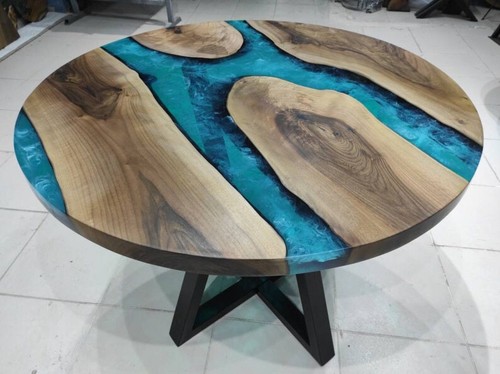 Türkis epoxidharz couchtisch - epoxidharz,