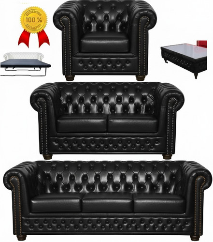 Chesterfield set 3 sitzer - 1+1+3,